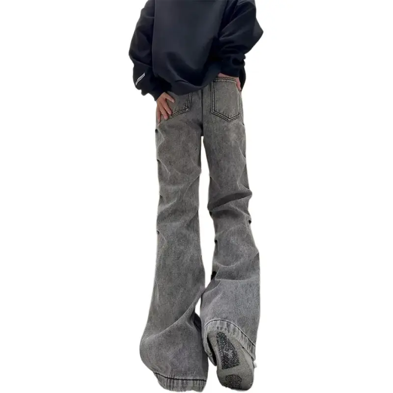 NVRFRGT Jeans Unisex Black Gray Color-1