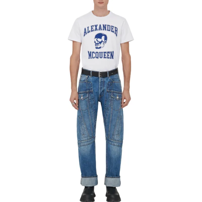 Alexander McQueen Mid rise Straight leg Jeans-1
