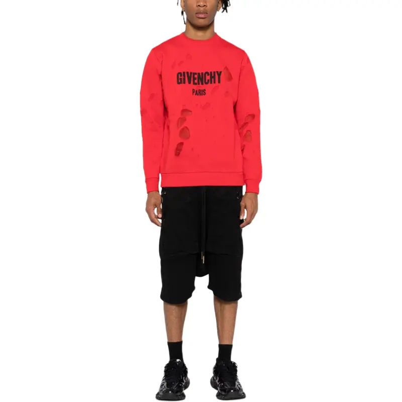 Givenchy Distressed Logo-print Sweatshirts-1