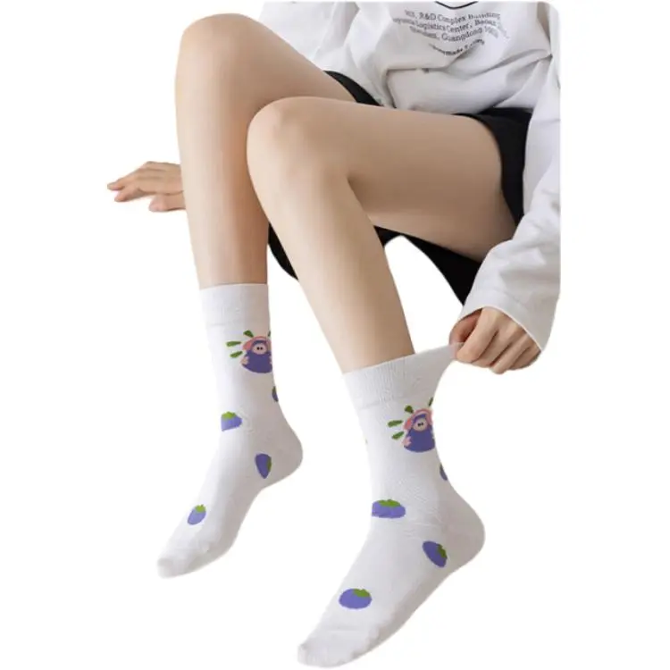 COTTON CHEESE Mid Calf Socks Unisex 5 Pack-7
