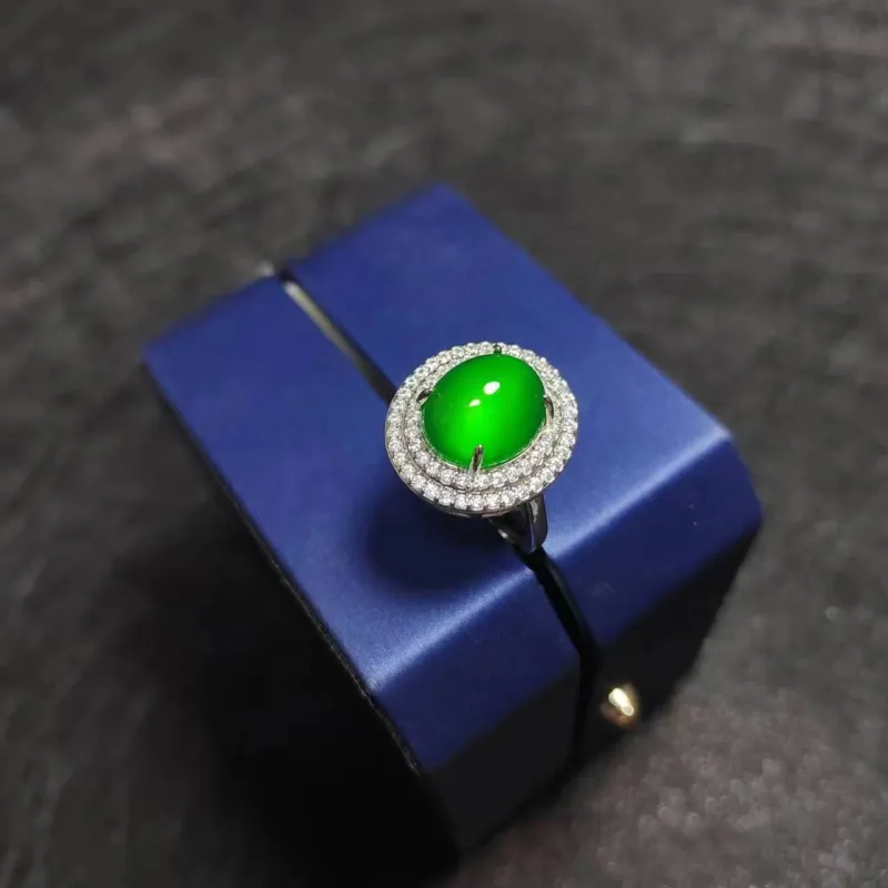 JUNWEN Chalcedony Rings Women's-7