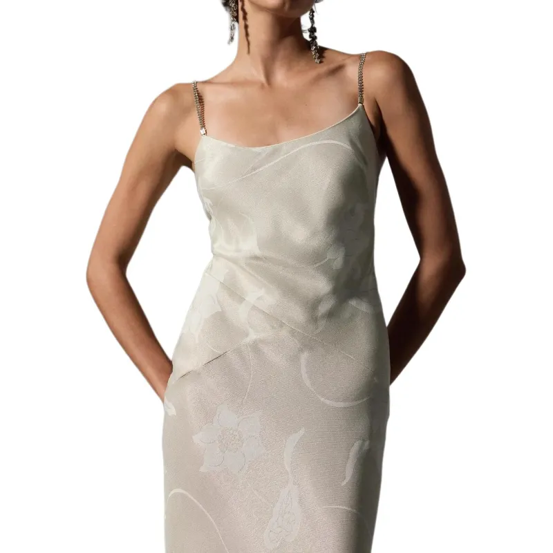 Ralph Lauren Collection Lori Floral Lamé Jacquard Evening Dress-5