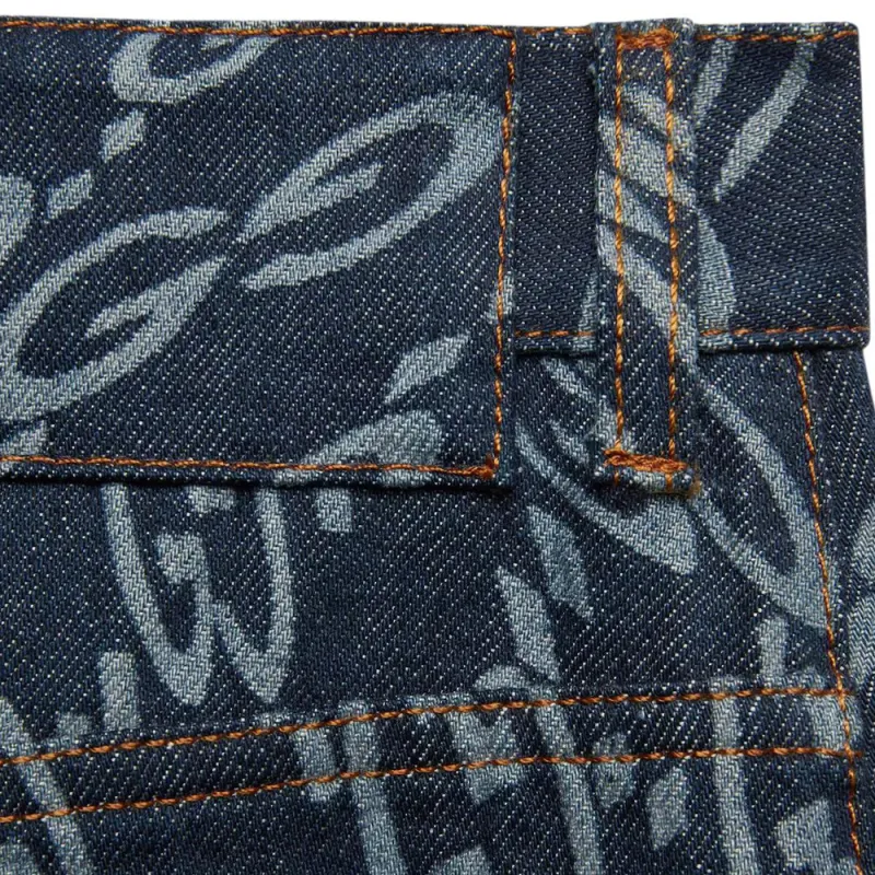 GUCCI Wavy GG print Loose fit Jeans-2