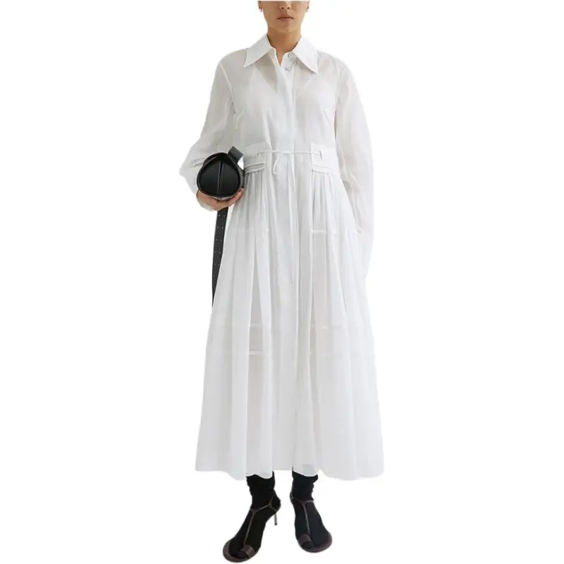 JIL SANDER Cut Out Poplin Shirt Dress-2