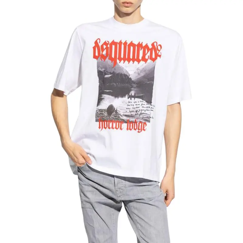 DSQUARED 2 Graphic Printed Crewneck T Shirt-1