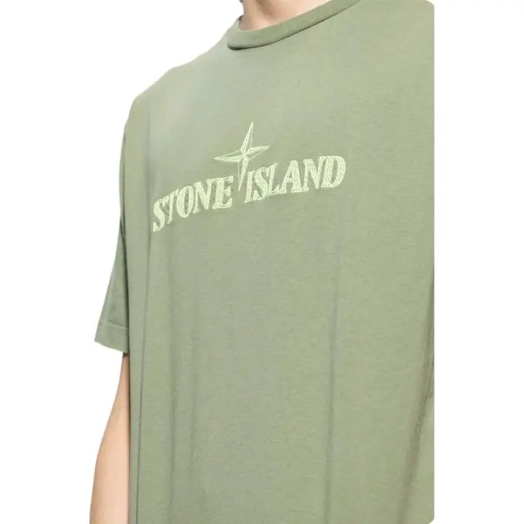 STONE ISLAND T Shirts Men Green-4