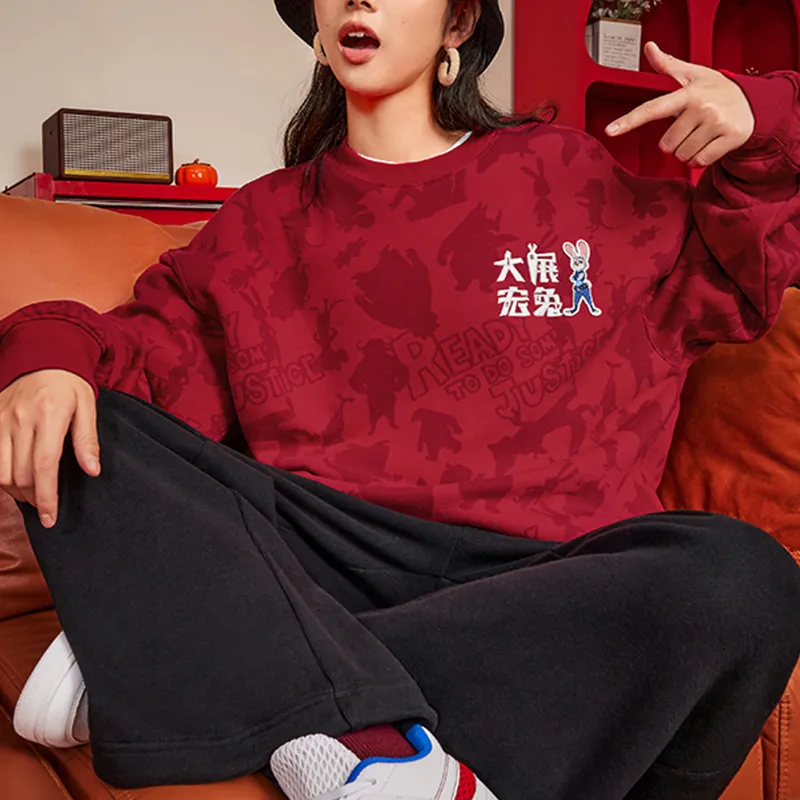 LiNing x Disney Sweatshirt Unisex Agate Red All Over Print-3