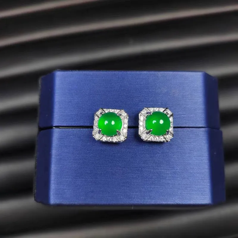 JUNWEN Chalcedony Stud Earrings Women's-8