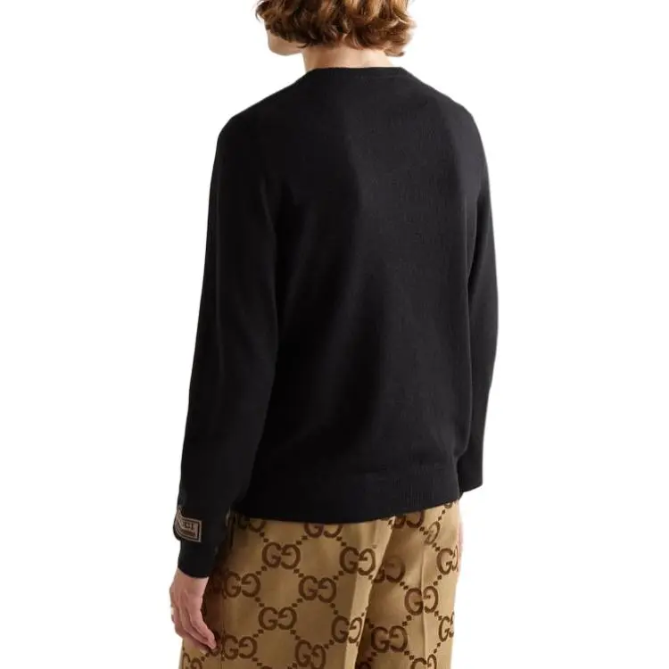 GUCCI FW22 Cashmere Sweater Men's Black-4