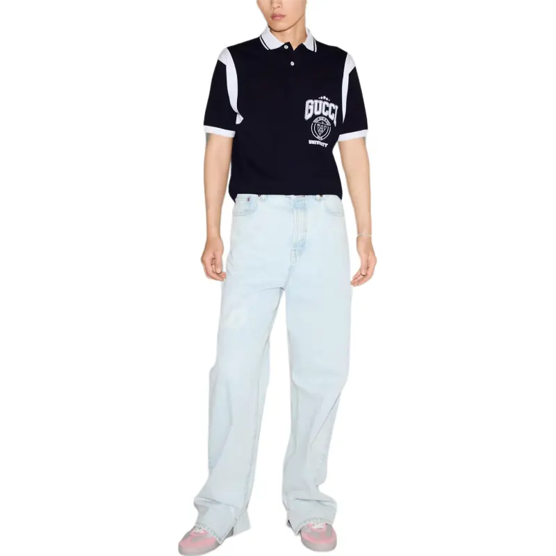 GUCCI Logo print Polo Shirt-1