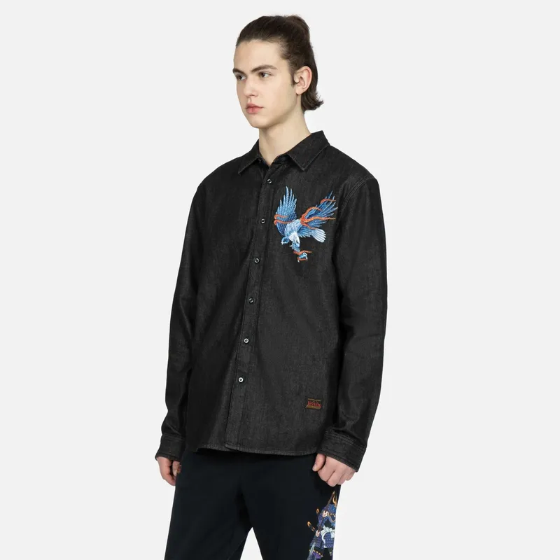 EVISU Shirts Men Black-2