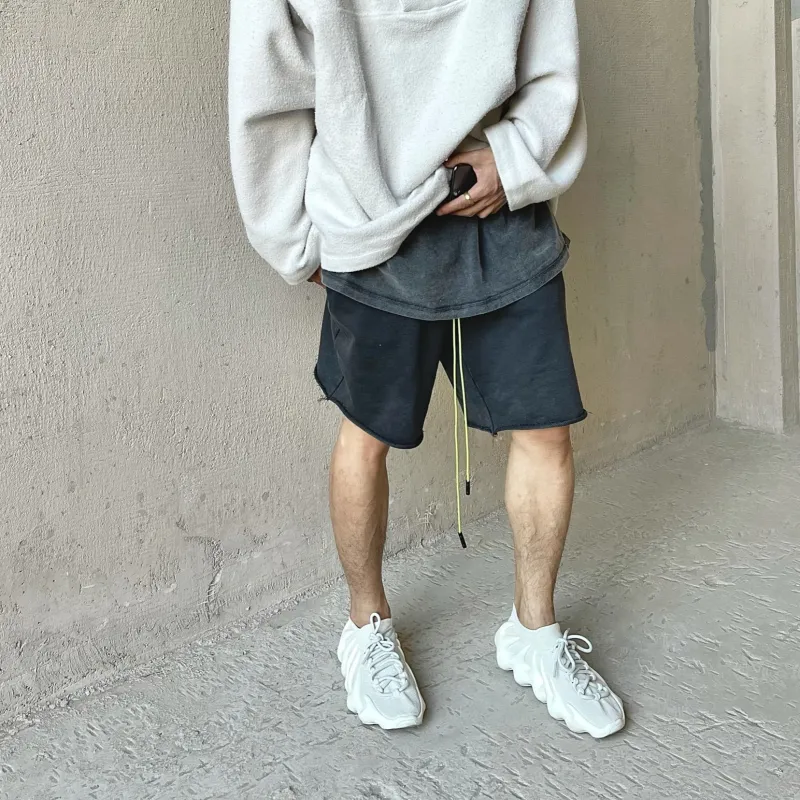 Askyurself Shorts Unisex Washed Black-4