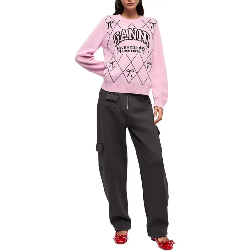GANNI FW24 Sweater Women's Pink Purple-1