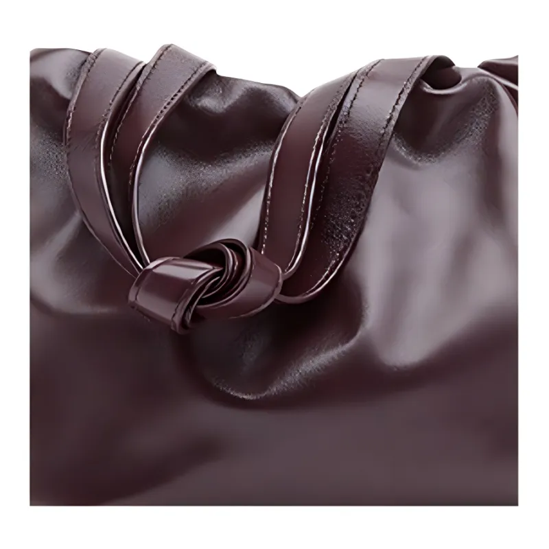 Bottega Veneta Cow Leather Clutch Medium Size Women's Grape Purple-2