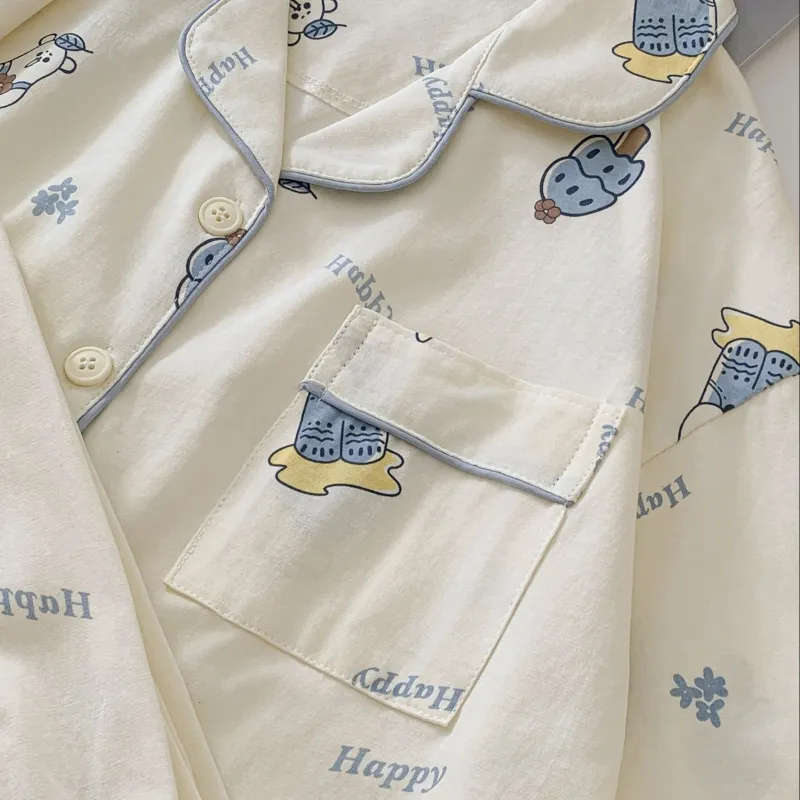 WANANNI Pajama Set Women's White-3