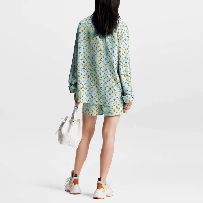 LOUIS VUITTON FW24 Casual Shorts Women's Cyan-1