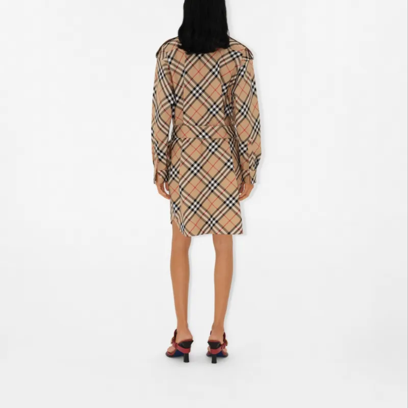 Burberry Vintage Check Cotton Shirtdress-3
