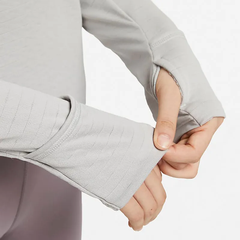 Nike Therma-FIT Stand Collar Long-Sleeve T-Shirt 'Light Gray'-5