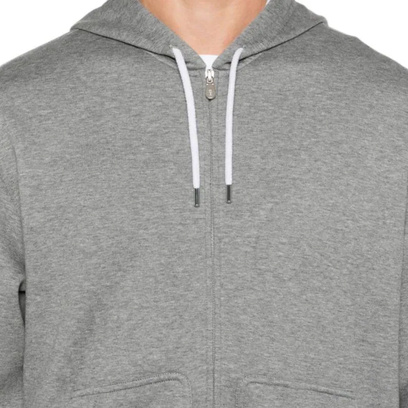 Brunello Cucinelli Zip Up Drawstring Hoodie-6