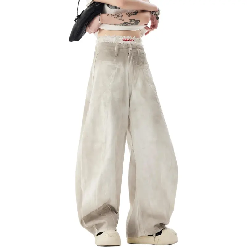 DUATOGE Jeans Men's Dirty White-1