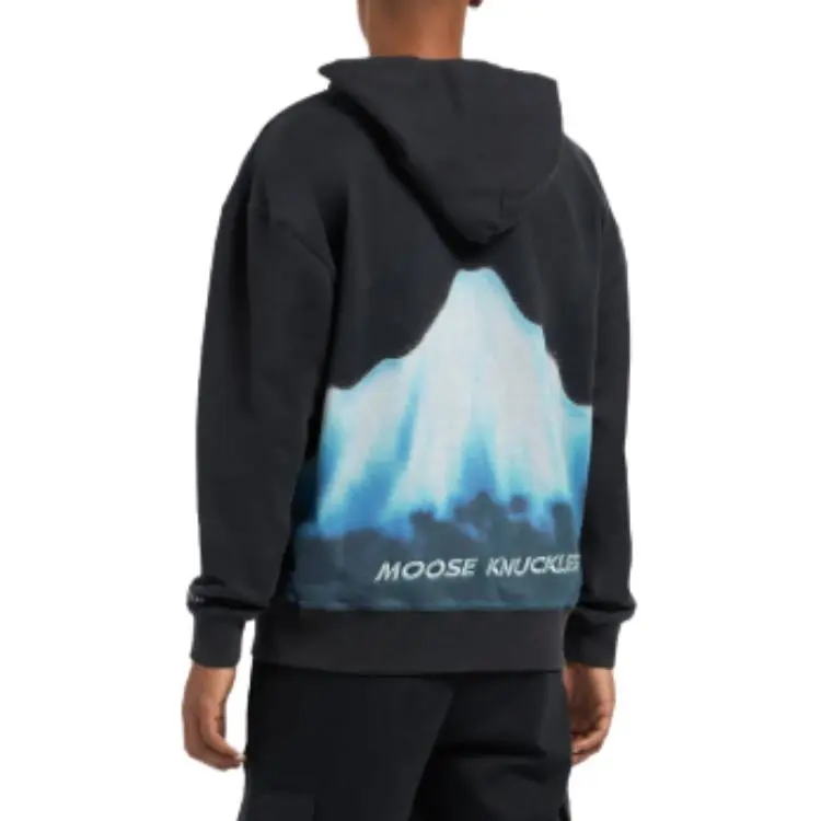 Moose Knuckles Logo Plaque Long Sleeved Hoodie-4