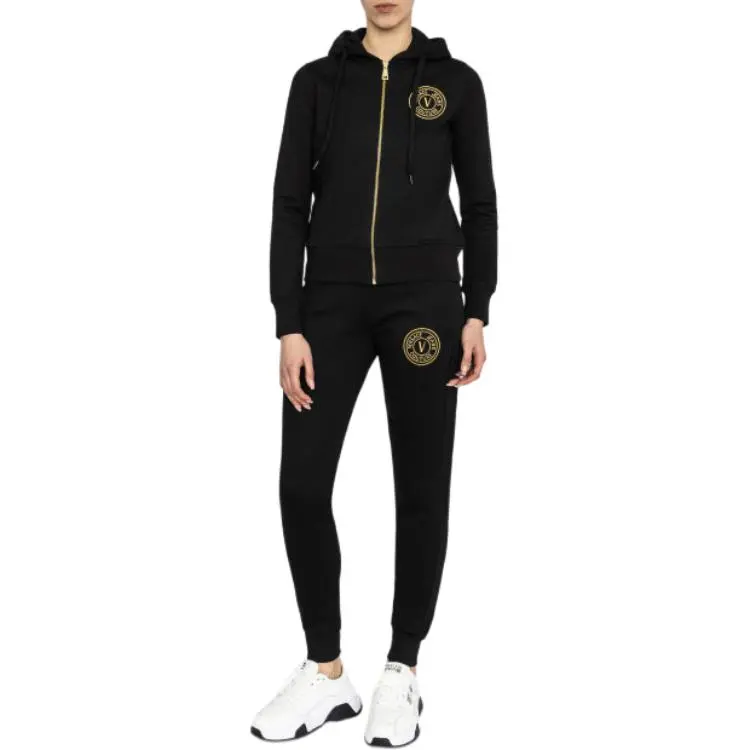 VERSACE JEANS COUTURE Logo embroidered Cotton Track Pants-6