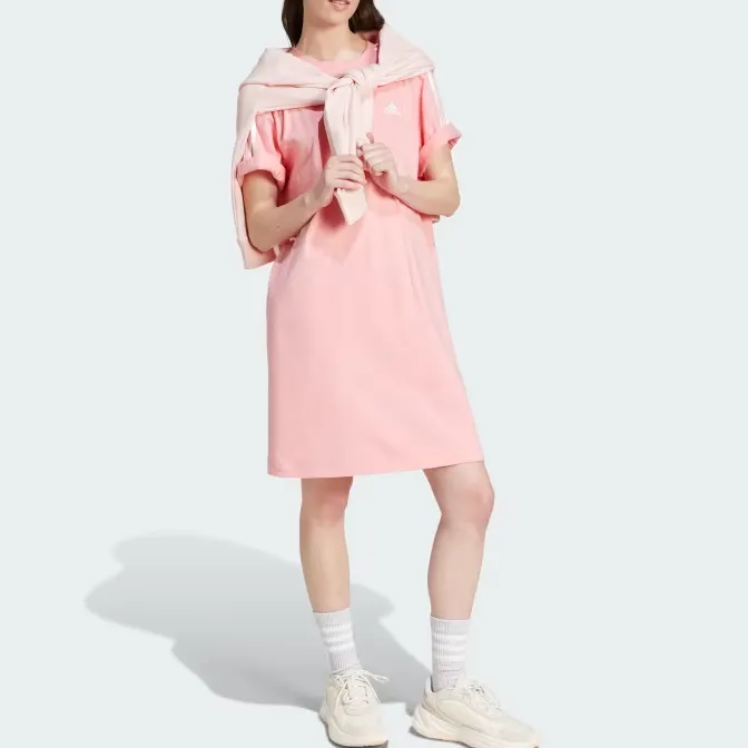 Adidas Essential Short-Sleeved Dresses Women's Pink-2