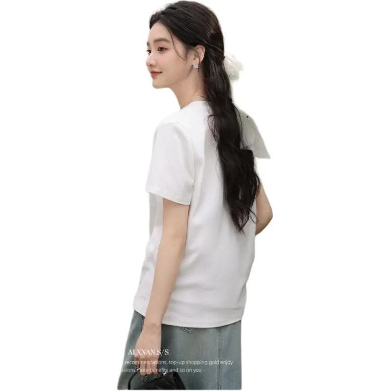Alxnan T Shirts Women's Ecru-1