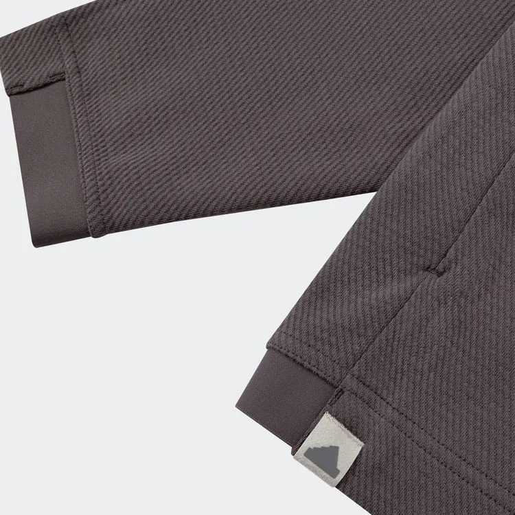 Adidas Business Casual Knit Cardigan Jackets Coats Men's Charcoal Gray-4