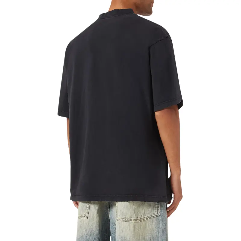 Balenciaga Laurel Logo embroidered T shirt-3