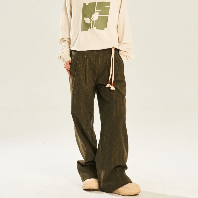 NSTNEW START Casual Pants Unisex Vintage Green-5