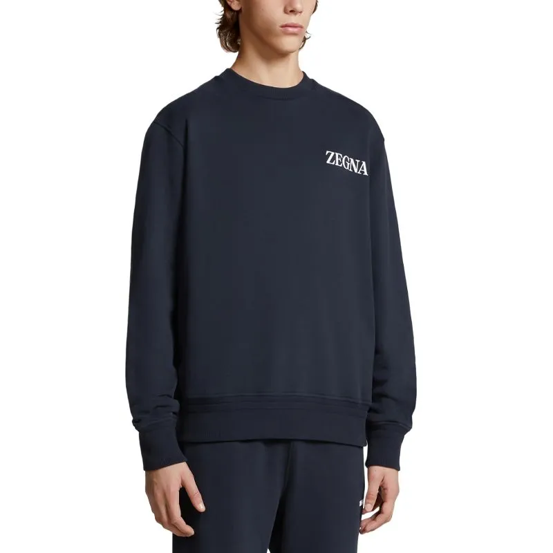 Ermenegildo Zegna Appliqué logo Cotton Sweatshirt-4