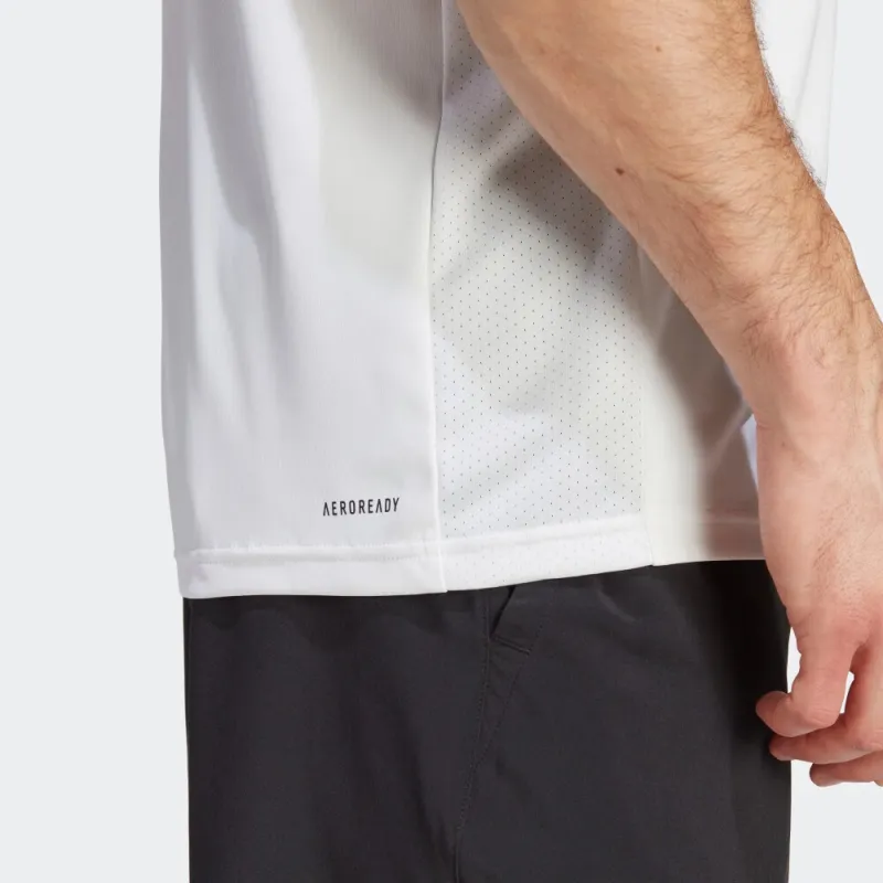 Adidas 3 Stripes Polo Shirt Men's White-4