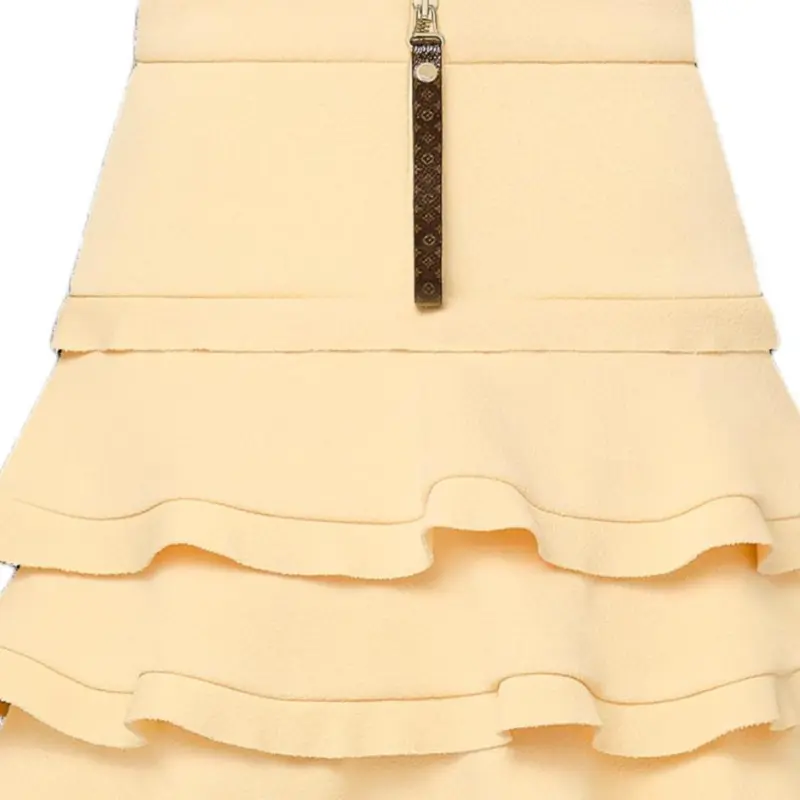 LOUIS VUITTON Ruffle Mini Skirt-4