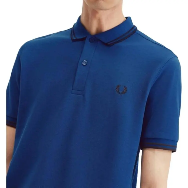 FRED PERRY Polo Shirt Men's Cobalt Blue-4