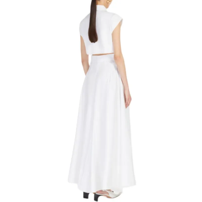 SportMax Fabiana Button Up Sleeveless Maxi Dress-3