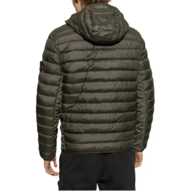STONE ISLAND Logo Patch Hooded Zip Up Jacket-4