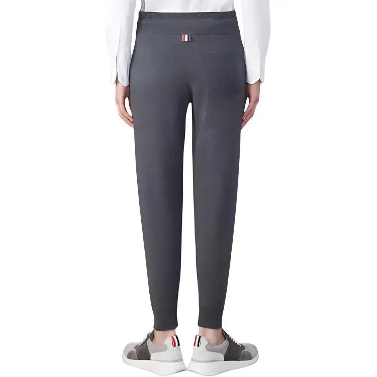 THOM BROWNE Drawstring Tapered Trousers-4