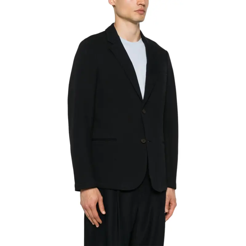EMPORIO ARMANI Waffle jersey Single breasted Blazer-3