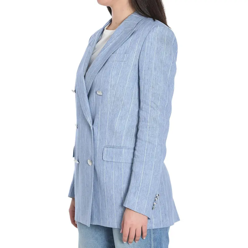 Tagliatore Double breasted Pinstriped Blazer-2