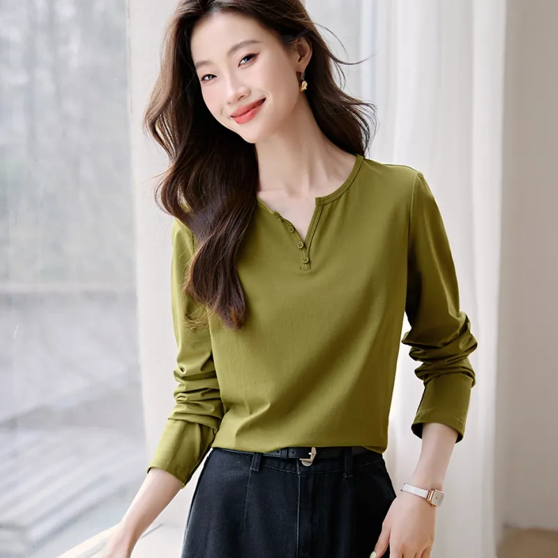 Mo Han Yi Mei T Shirt Women's Green-3