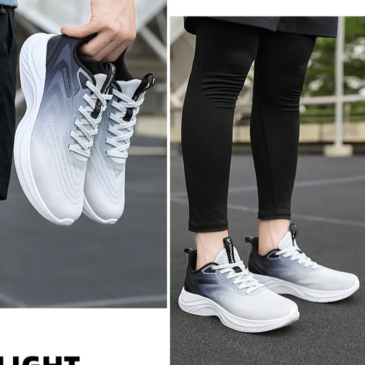 QIAODAN Anti Slip Wear Resistant Low Top Casual Running Shoes Men's Gray Black-4