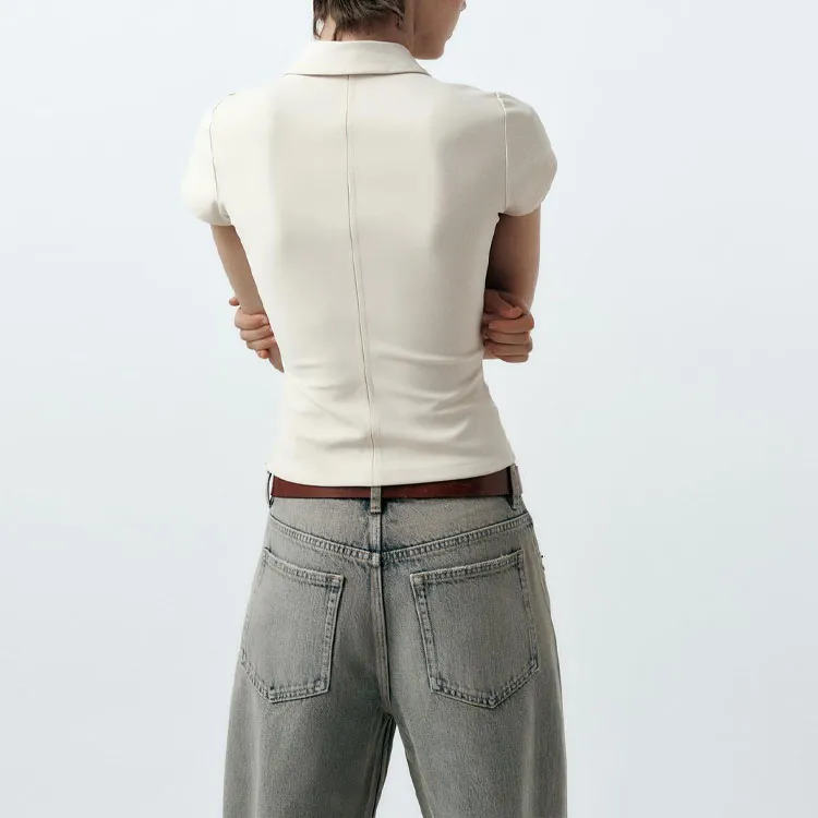 ZARA T-Shirts Women's Cream-3