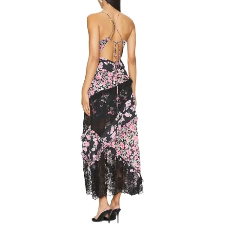 FOR LOVE & LEMONS Slip Dress Women's Black-1