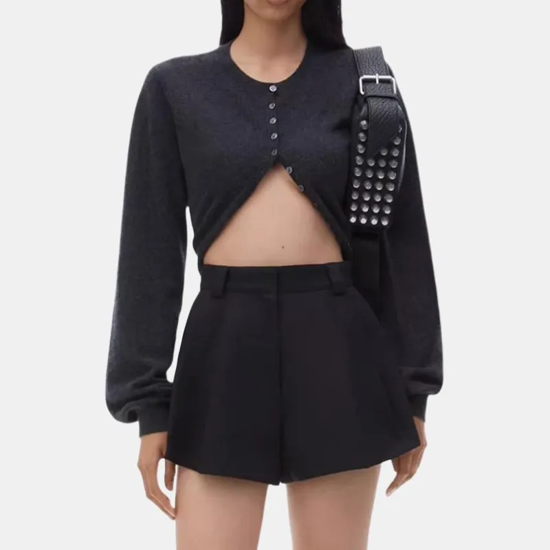 Alexander Wang High Waisted Flared Shorts-1