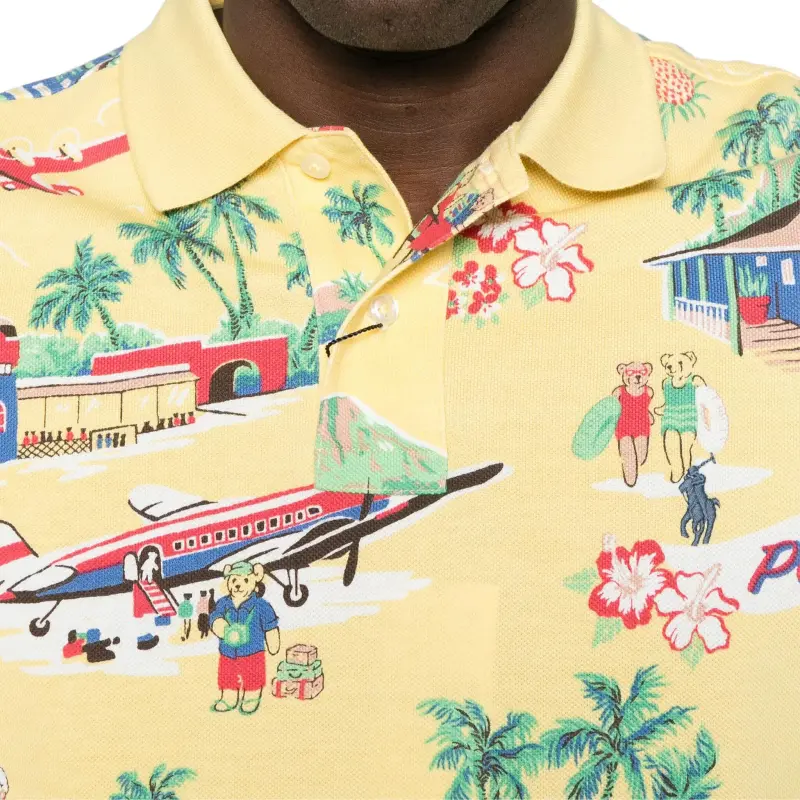 Polo Ralph Lauren Short Sleeved Illustration Printed Polo Shirt-3