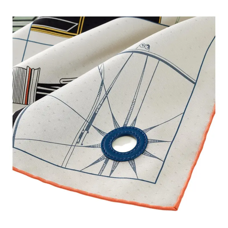 HERMES Silk Silk Scarves Women's Beige-2