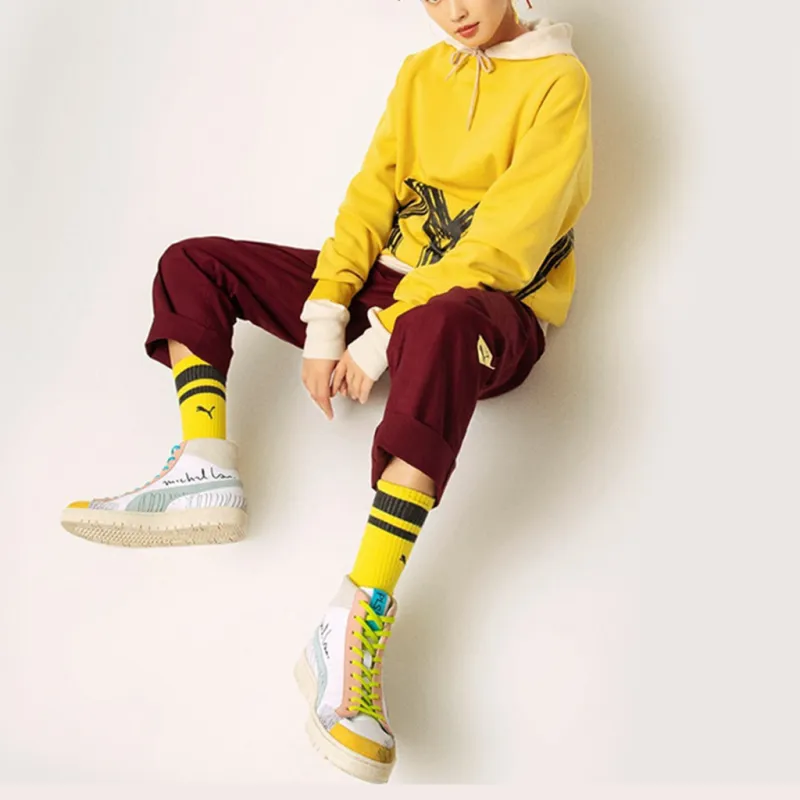 PUMA MICHAEL LAU Collaboration Knitted Sweatpants Unisex Wine-2