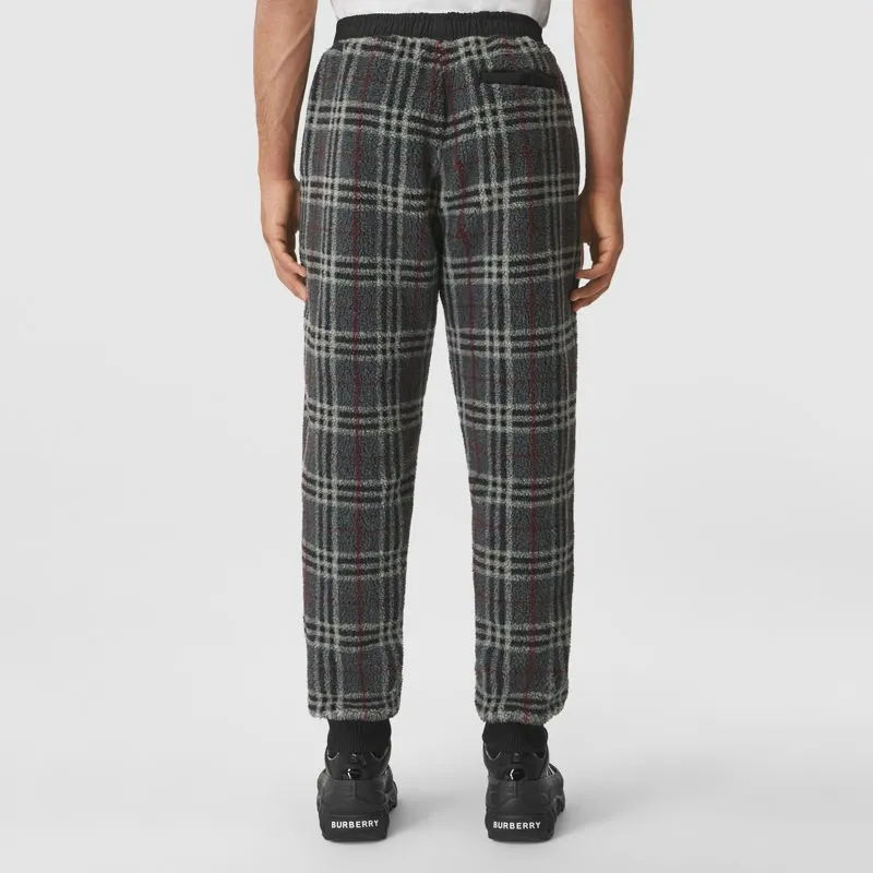 Burberry Dimitri Fleece Check Pants Dark Charcoal-2
