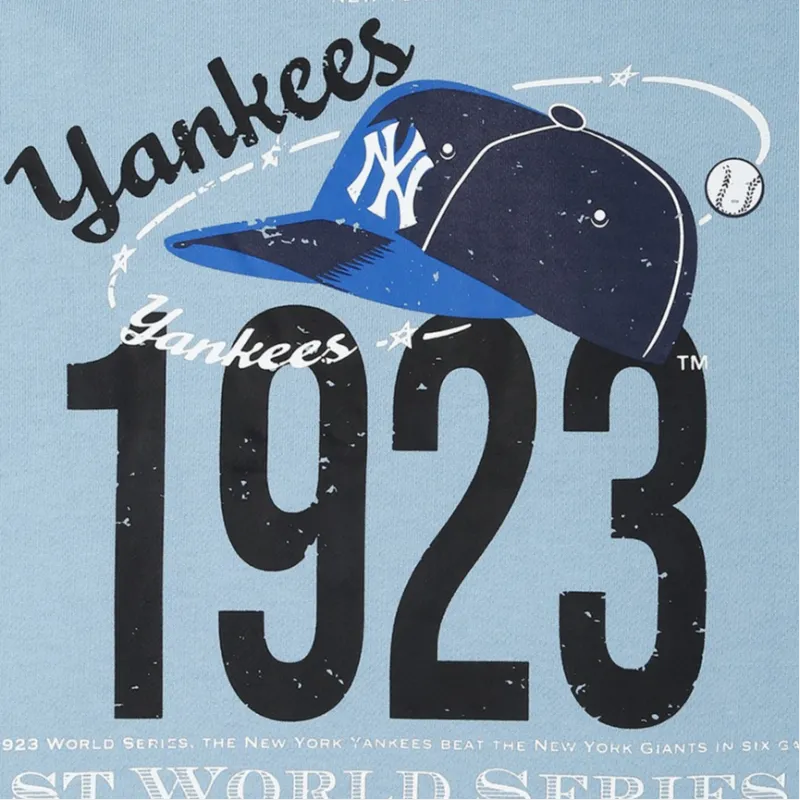 MLB New York Yankees Sweatshirts Unisex Sky Blue-2